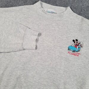 Vtg‎ Mickey Mouse Sweatshirt Adjult XL Disney Florida Crewneck Velva Sheen USA